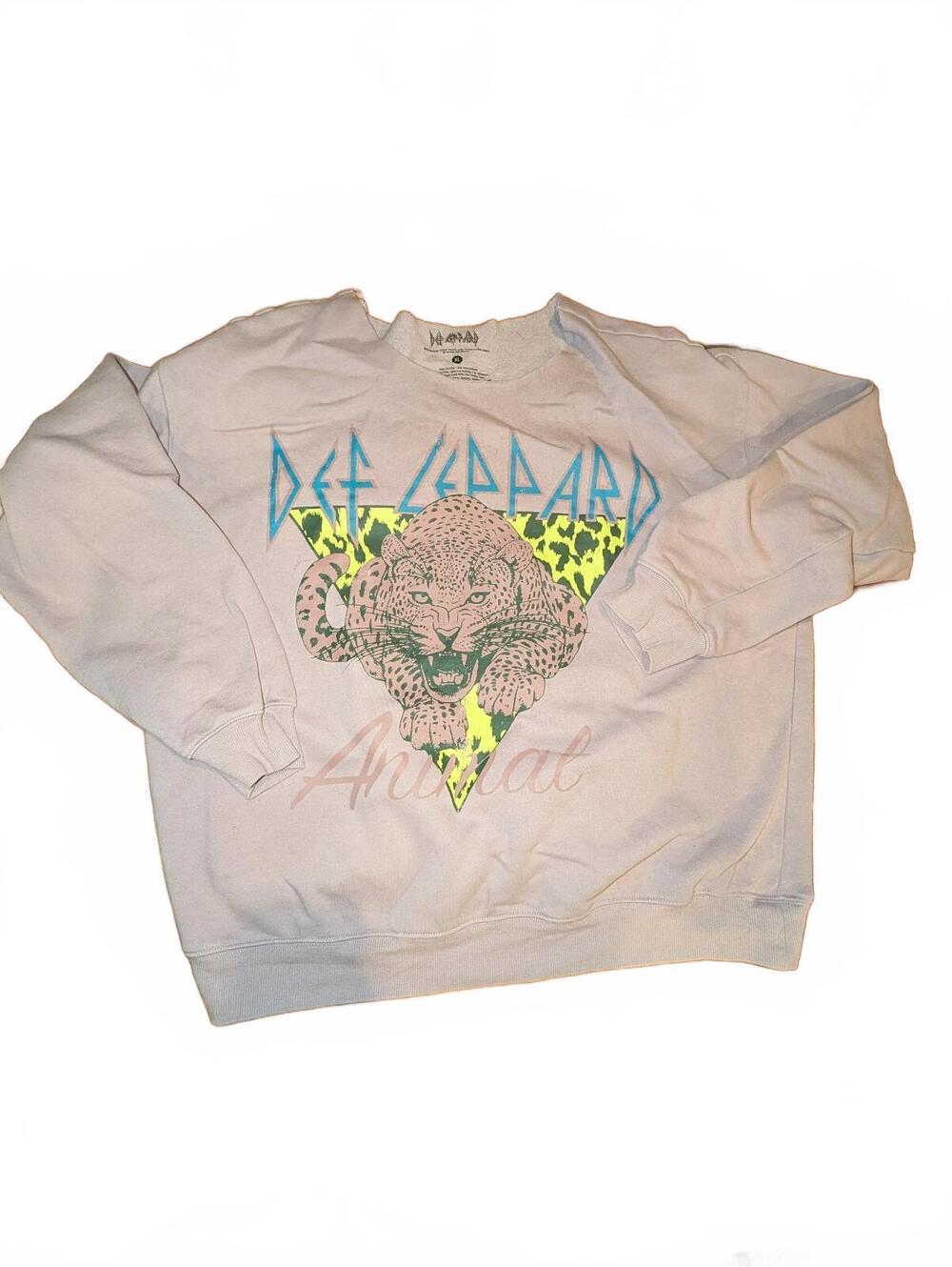 Def Leppard Animal Graphic Sweatshirt XL